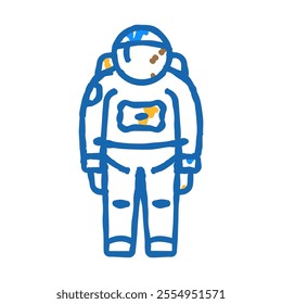 spacesuit space exploration doodle icon sketch vector. spacesuit space exploration sign. isolated symbol illustration