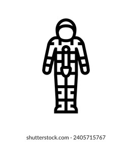 spacesuit space exploration line icon vector. spacesuit space exploration sign. isolated contour symbol black illustration