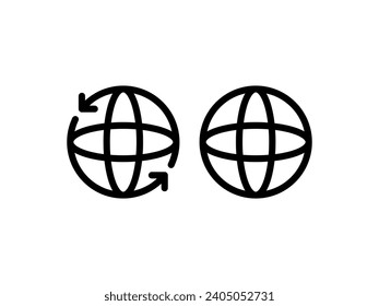 Spacetime and dimension vector line icons