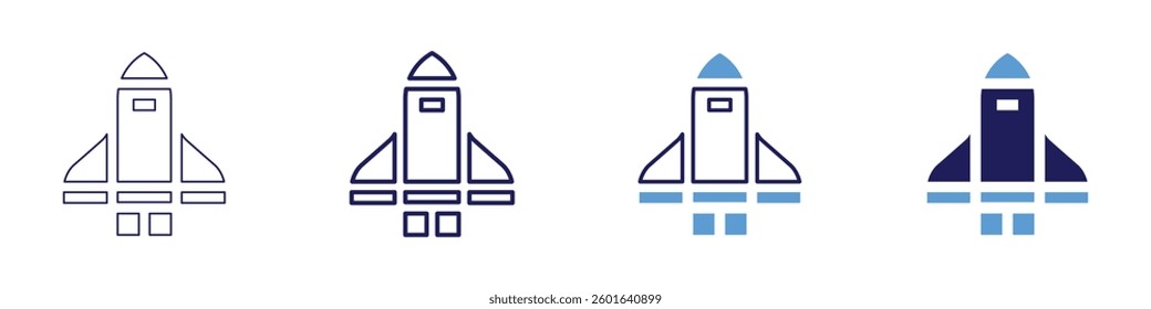 Spacewalk activity​ icon in 4 different styles. Thin Line, Line, Bold Line, Duotone. Duotone style. Editable stroke.