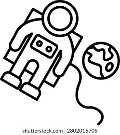 Spacewalk Illustration vector Icon Design
