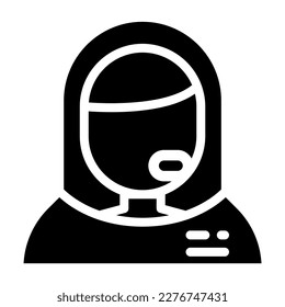 Spacewoman icon vector illustration graphic design