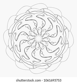 Spacey Spatial Abstract Mandala