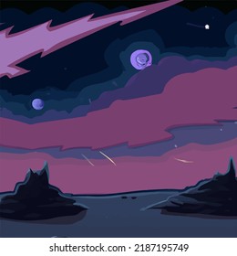 A spacey and surreal abstract background