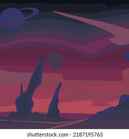 A spacey and surreal abstract background