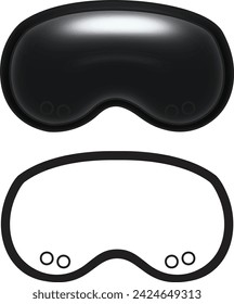 spacial computing glasses vector illustration