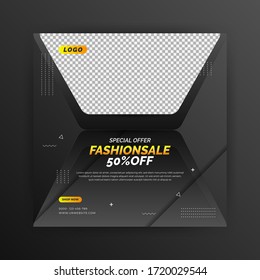 Spacial Fashion Sale Social Media Post Template. Product Discount Offer for Shopping. Product Sale Advertisement Social Medial Banner Design. 