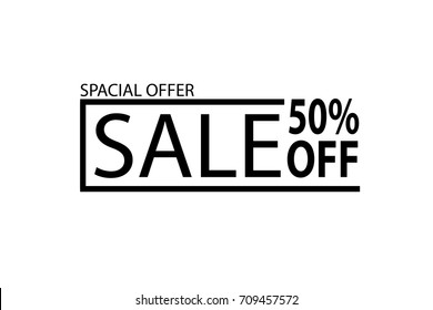spacial offer sale 50 percent off  sign