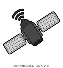 spacial satellite isolated icon