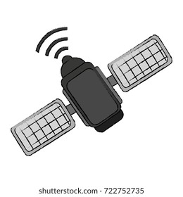 spacial satellite isolated icon