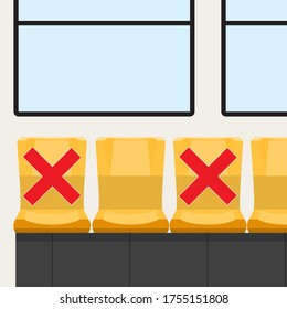 Abstand zwischen den Sitzen im Elektrozug