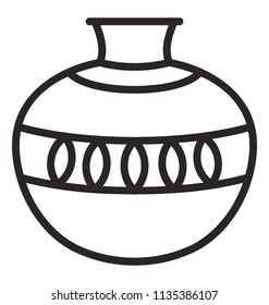 
A spacious clay pot for keeping the water cool in a conventional way  
