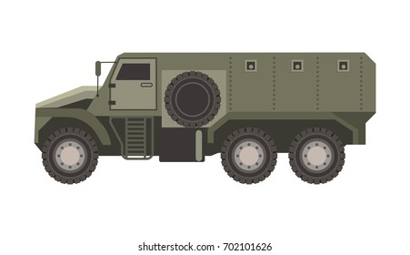 Transporte militar amplio en corpus oscuro sólido a prueba de balas
