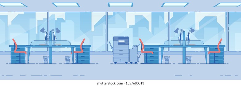 Spacious Office Area Agency with Computer Tables