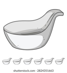 spacious sauce dipping bowl cartoon. versatile stylish, functional convenient, multi purpose spacious sauce dipping bowl sign colorful illustration