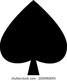 Spade ace black lamp illustration