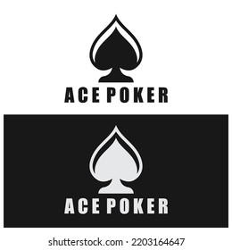 spade ace for poker icon vector illustration template design