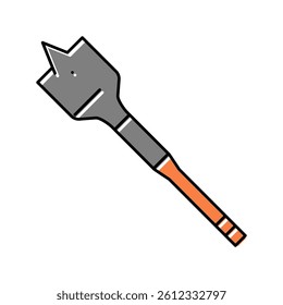 spade bit for drilling color icon vector. spade bit for drilling sign. isolated symbol illustration