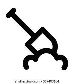 Spade Bold Line Vector Icon 