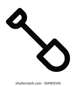 Spade Bold Line Vector Icon 