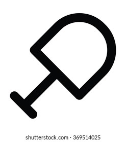 Spade Bold Line Vector Icon