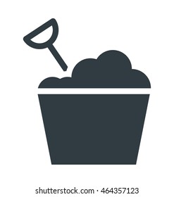 Spade and Bucket Colored Vector Icon