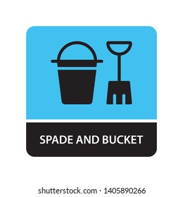 Spade and Bucket icon for web and mobile
