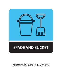 Spade and Bucket icon for web and mobile