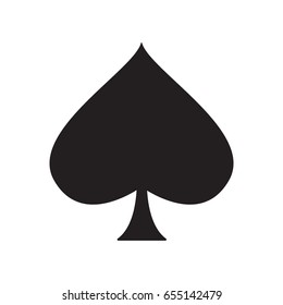 spade card icon isolated vector