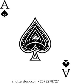 Spade Casino Chip Silhouette Classic Gaming Icon Design | Premium AI-generated vector
