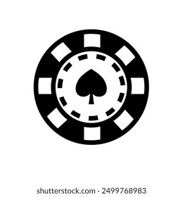 spade casino chip - einfaches Symbol