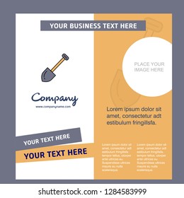 Spade Company Brochure Template. Vector Busienss Template