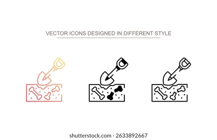 Desenho de ícone de escavação com fundo branco ilustração de stock