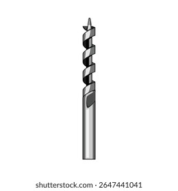 spade drill bit cartoon. auger countersink, forstner brad, point cobalt spade drill bit sign. isolated symbol vector illustration