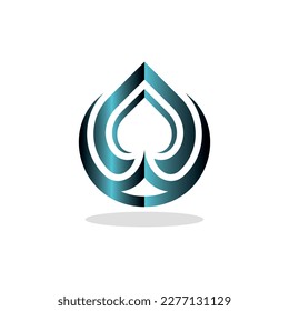 Spade drop water luxury modern creative logo