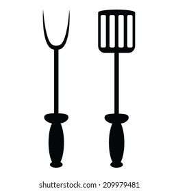 spade and fork for grill