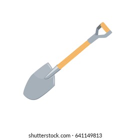 Spade. Garden or repair tool. Farm instruments vector illustration isolated on white.