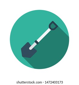 spade glyph flat vector icon