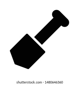 spade glyph flat vector icon