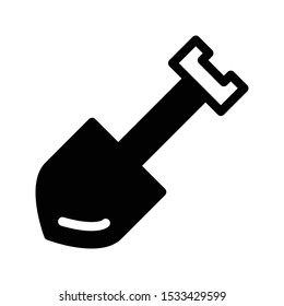 spade glyph flat vector icon