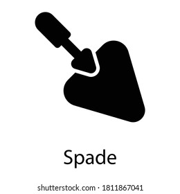 spade glyph icon, glyph vector design