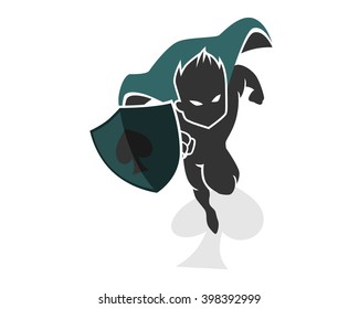 spade heroes mascot cartoon character