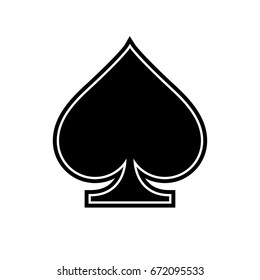 Spade Icon Black And White Vector Illustration