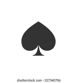 Spade icon flat. Illustration isolated vector sign symbol