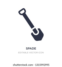 spade icon on white background. Simple element illustration from Construction and tools concept. spade icon symbol design.