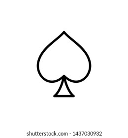 spade icon, symbol design template