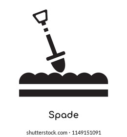 Spade icon vector isolated on white background for your web and mobile app design, Spade logo concept