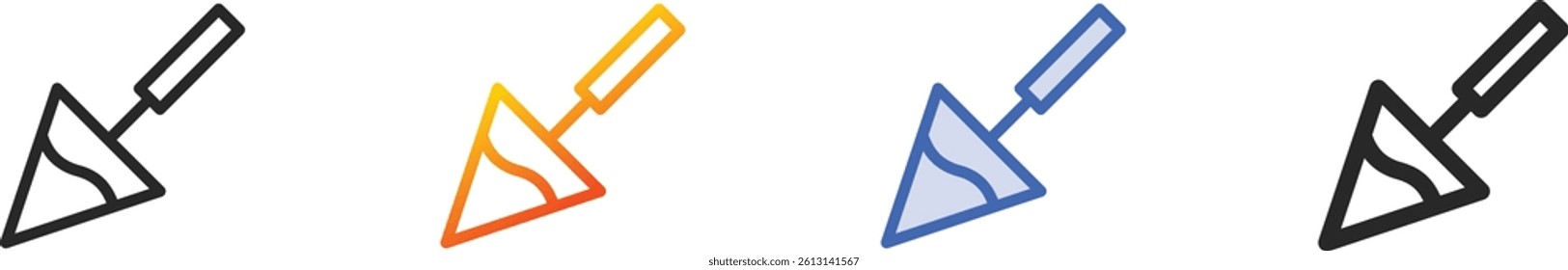 spade icon.Thin Linear, Gradient, Blue Stroke and bold Style Design Isolated On White Background