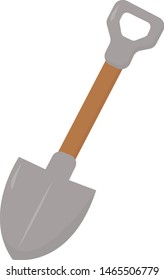Spade, illustration, vector on white background.