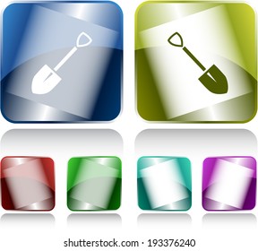 Spade. Internet buttons. Vector illustration.